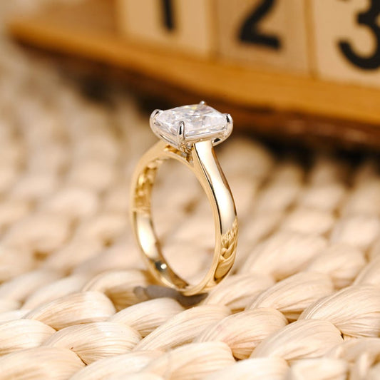 Marquise Cut Cluster Styled Lab Grown Diamond Engagement Ring