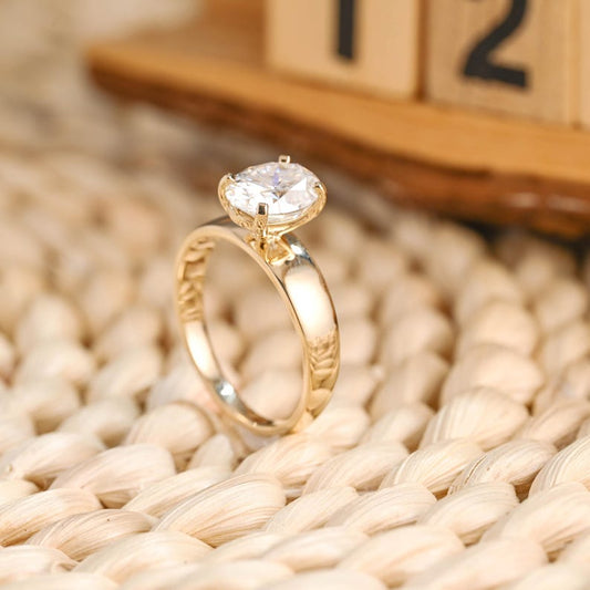 Marquise Cut Cluster Styled Lab Grown Diamond Engagement Ring