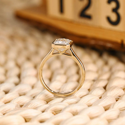 Marquise Cut Cluster Styled Lab Grown Diamond Engagement Ring