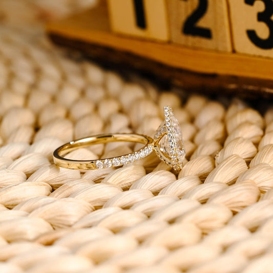 Marquise Cut Cluster Styled Lab Grown Diamond Engagement Ring