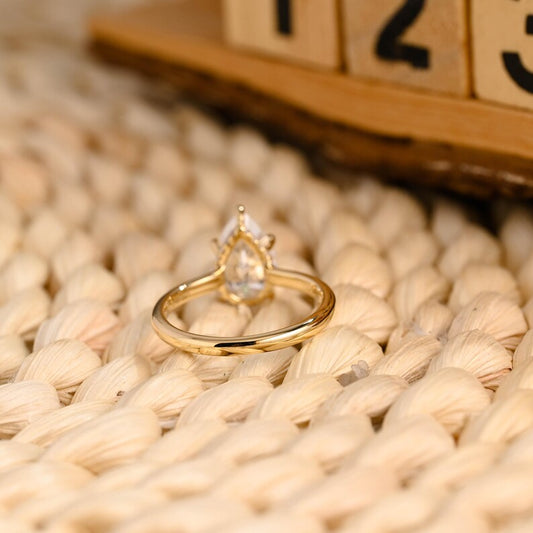 Marquise Cut Cluster Styled Lab Grown Diamond Engagement Ring