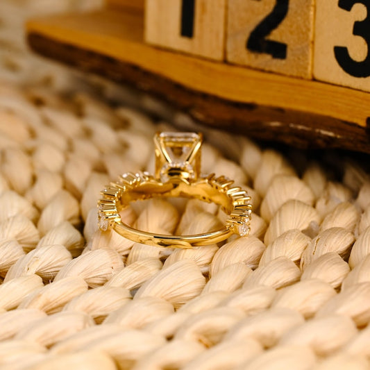 Marquise Cut Cluster Styled Lab Grown Diamond Engagement Ring
