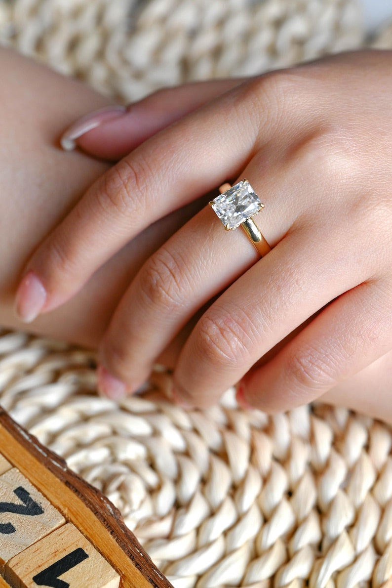Marquise Cut Cluster Styled Lab Grown Diamond Engagement Ring