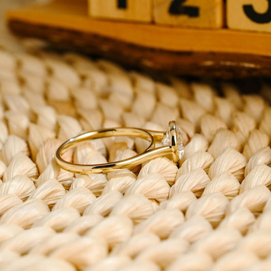 Marquise Cut Cluster Styled Lab Grown Diamond Engagement Ring