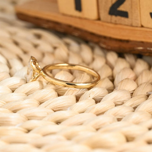 Marquise Cut Cluster Styled Lab Grown Diamond Engagement Ring