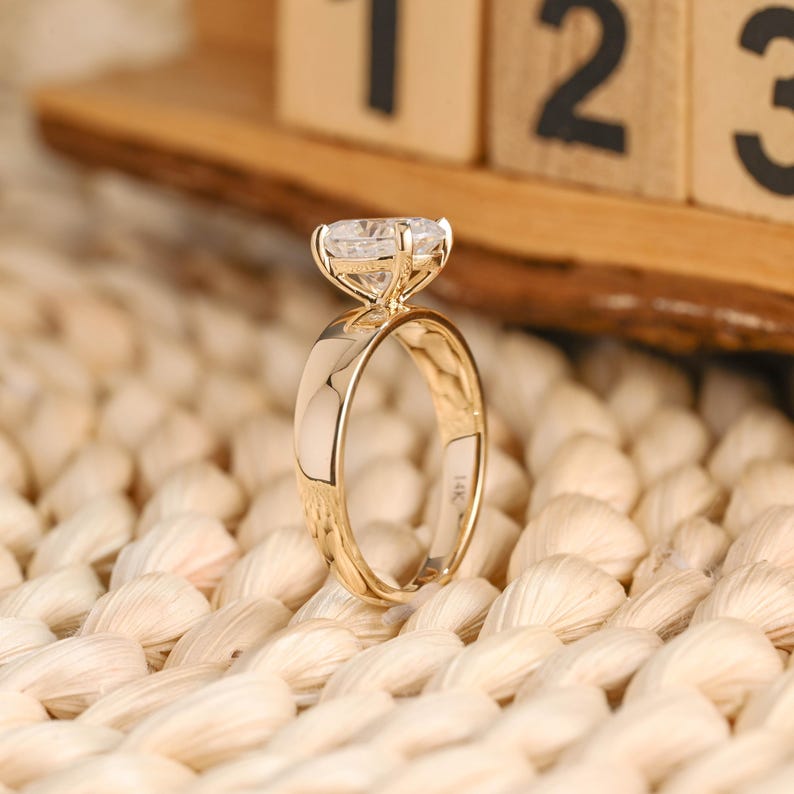 Marquise Cut Cluster Styled Lab Grown Diamond Engagement Ring
