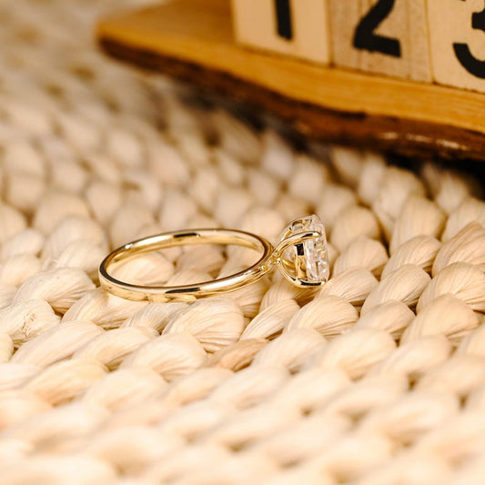 Marquise Cut Cluster Styled Lab Grown Diamond Engagement Ring