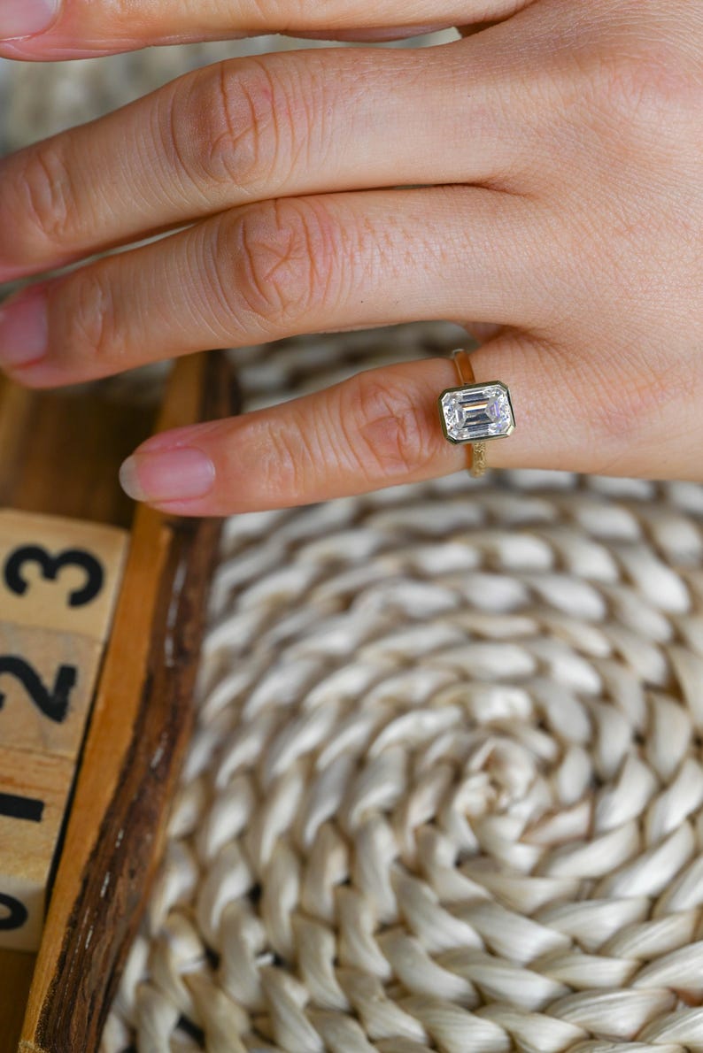 Marquise Cut Cluster Styled Lab Grown Diamond Engagement Ring