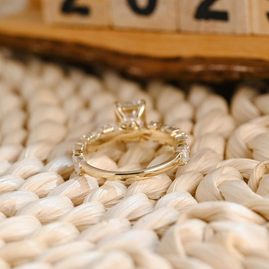 Marquise Cut Cluster Styled Lab Grown Diamond Engagement Ring