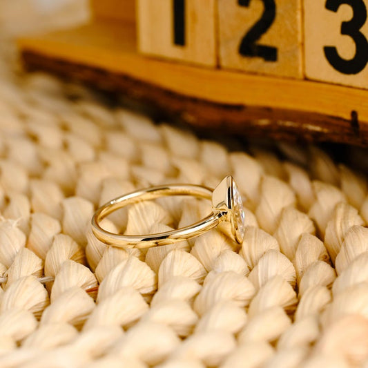 Marquise Cut Cluster Styled Lab Grown Diamond Engagement Ring