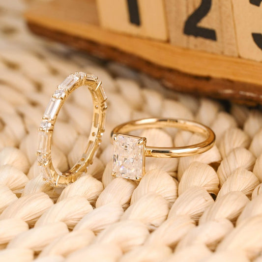Marquise Cut Cluster Styled Lab Grown Diamond Bridal Ring Set