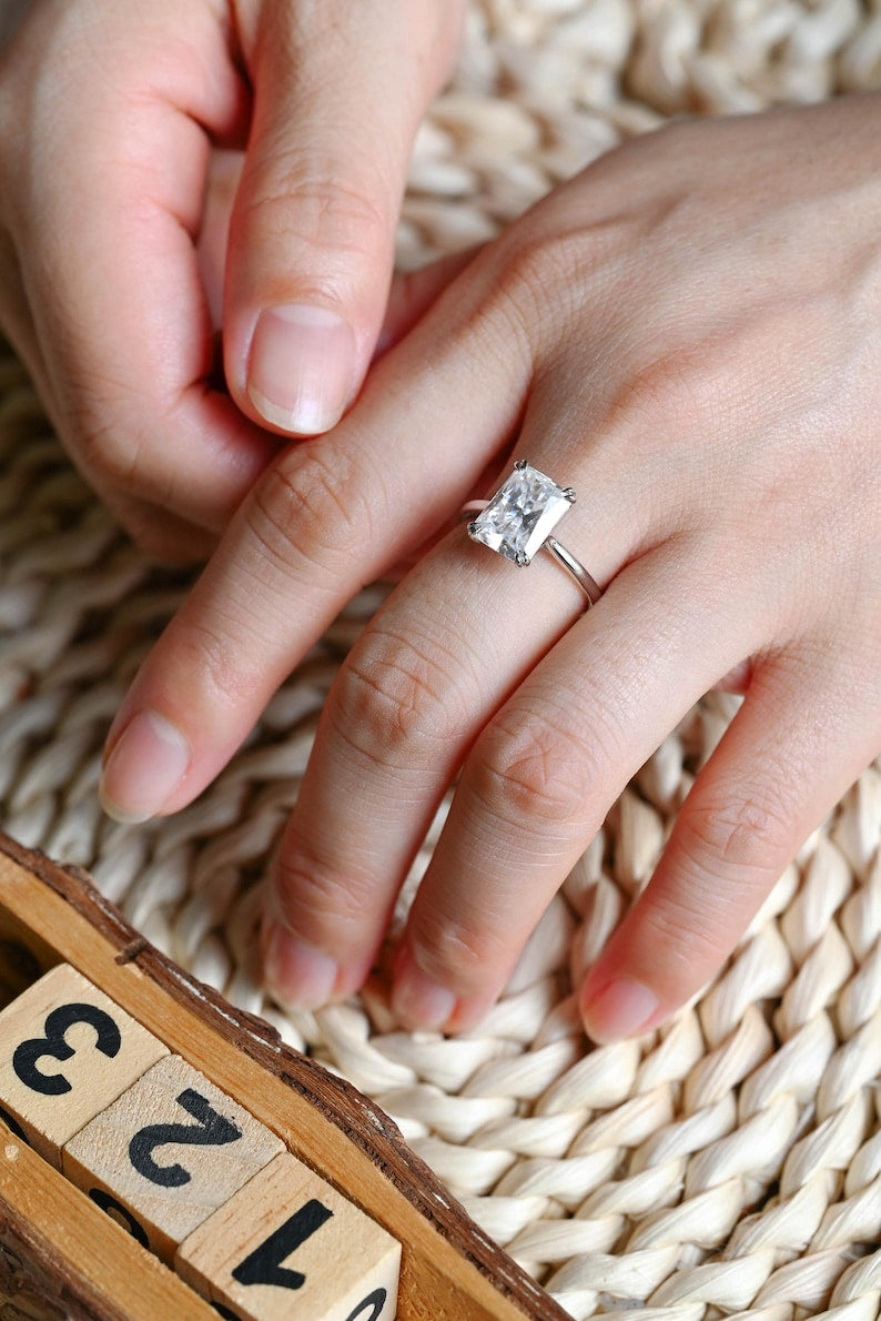 Marquise Cut Cluster Styled Lab Grown Diamond Engagement Ring