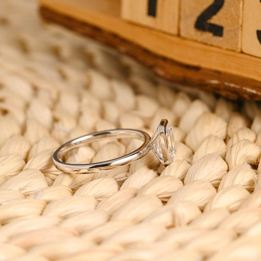 Marquise Cut Cluster Styled Lab Grown Diamond Engagement Ring