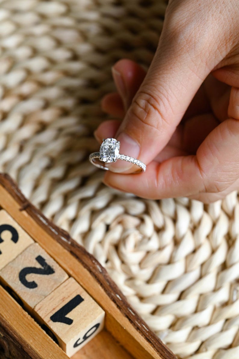 Marquise Cut Cluster Styled Lab Grown Diamond Engagement Ring