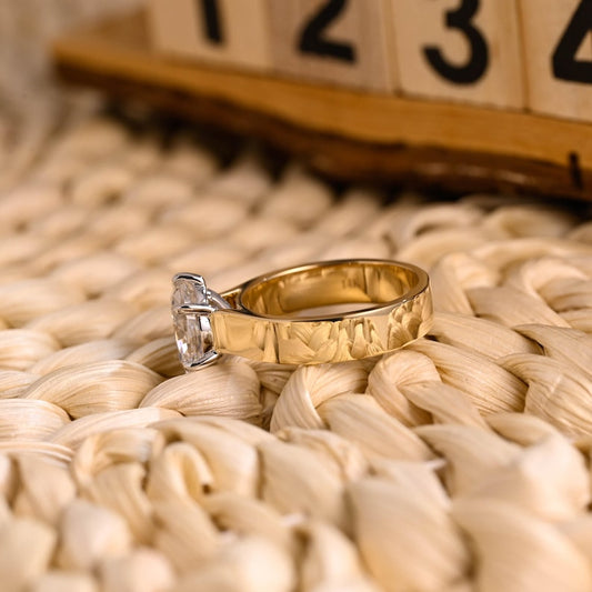 Marquise Cut Cluster Styled Lab Grown Diamond Engagement Ring