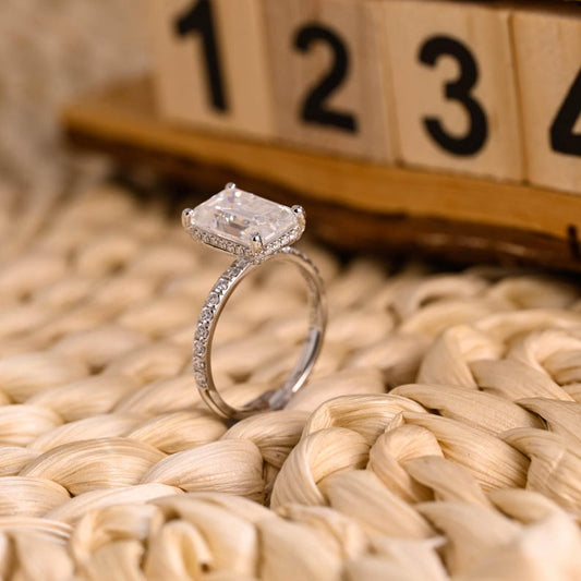 Marquise Cut Cluster Styled Lab Grown Diamond Engagement Ring