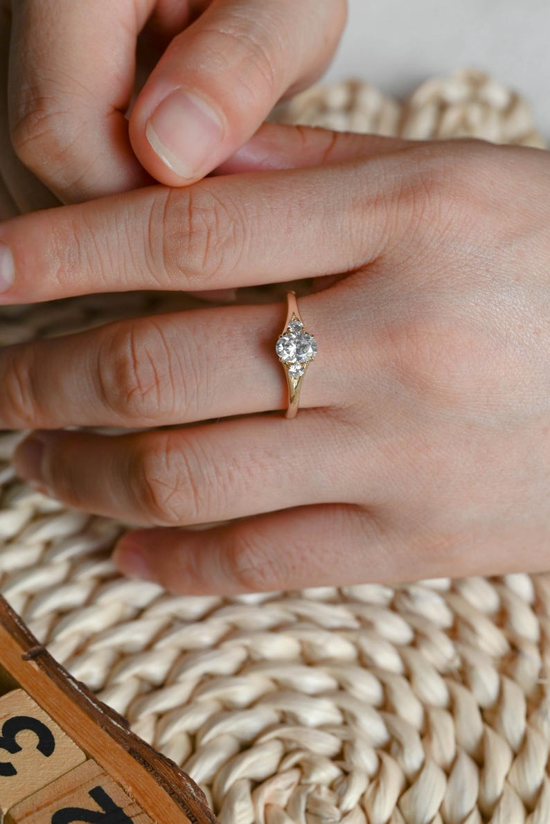 Marquise Cut Cluster Styled Lab Grown Diamond Engagement Ring