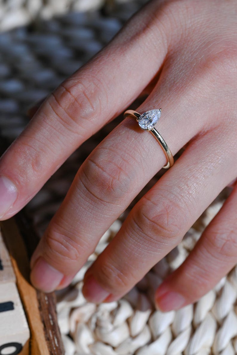 Marquise Cut Cluster Styled Lab Grown Diamond Engagement Ring