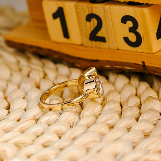 Marquise Cut Cluster Styled Lab Grown Diamond Engagement Ring