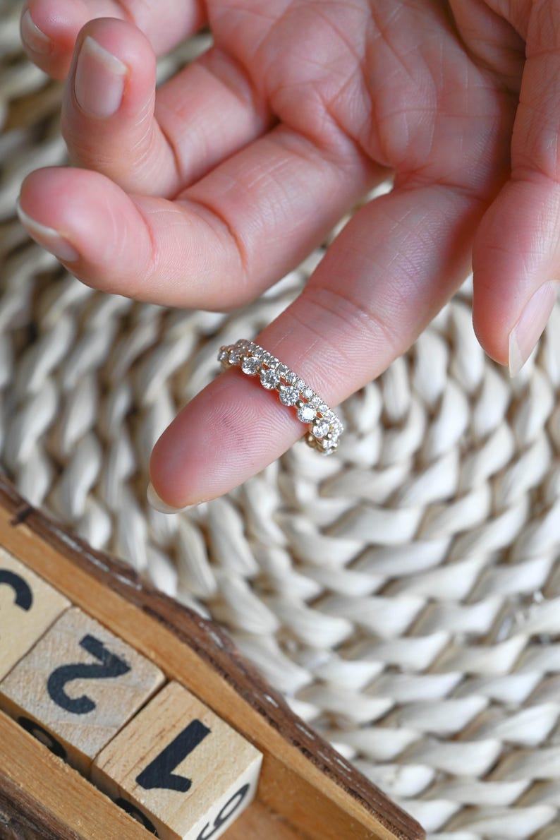 Marquise Cut Cluster Styled Lab Grown Wedding Band