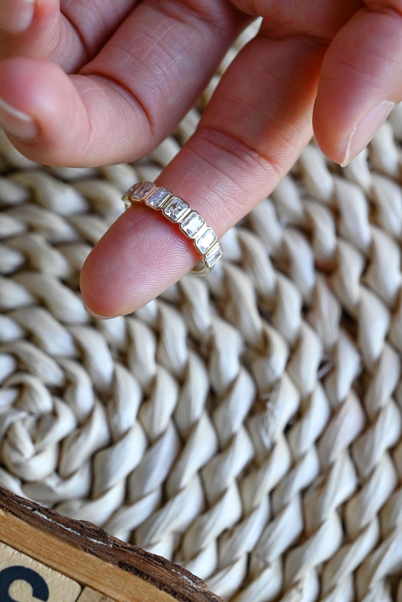 Marquise Cut Cluster Styled Lab Grown Wedding Band