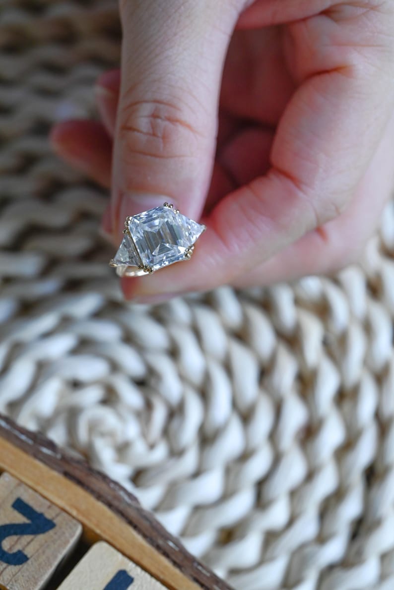Marquise Cut Cluster Styled Lab Grown Diamond Engagement Ring