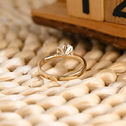 Marquise Cut Cluster Styled Lab Grown Diamond Engagement Ring