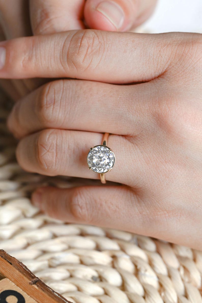 Marquise Cut Cluster Styled Lab Grown Diamond Engagement Ring