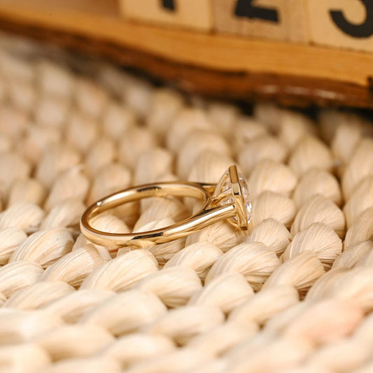 Marquise Cut Cluster Styled Lab Grown Diamond Engagement Ring