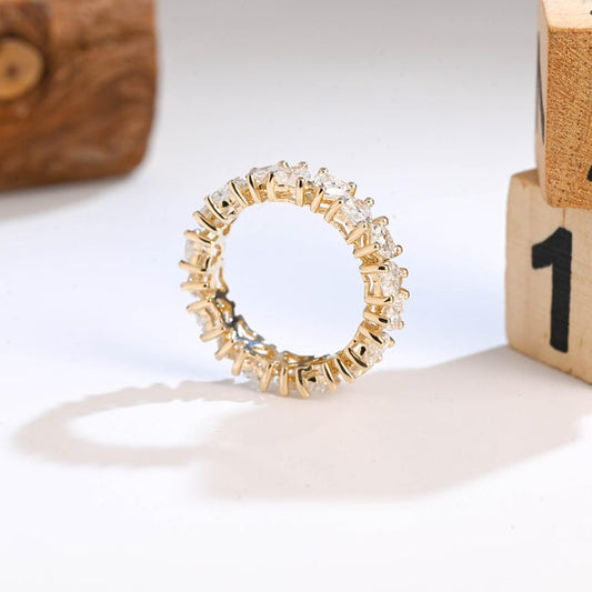 Marquise Cut Cluster Styled Lab Grown Wedding Band