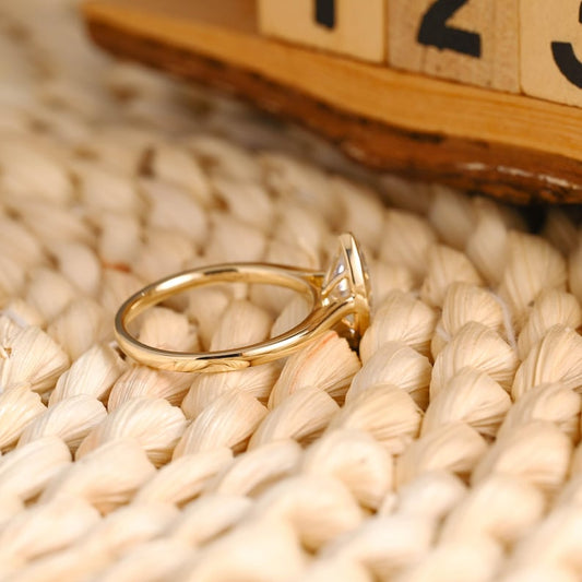 Marquise Cut Cluster Styled Lab Grown Diamond Engagement Ring