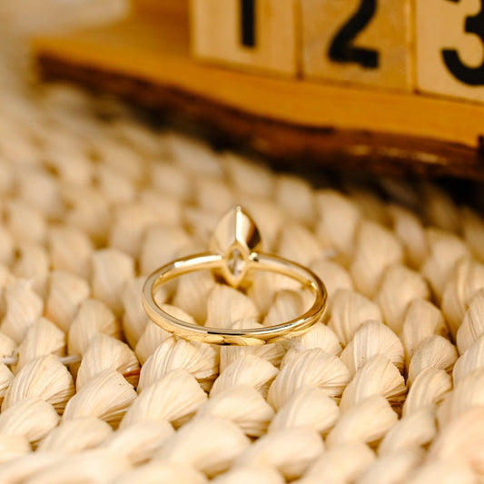 Marquise Cut Cluster Styled Lab Grown Diamond Engagement Ring