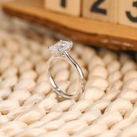 Marquise Cut Cluster Styled Lab Grown Diamond Engagement Ring