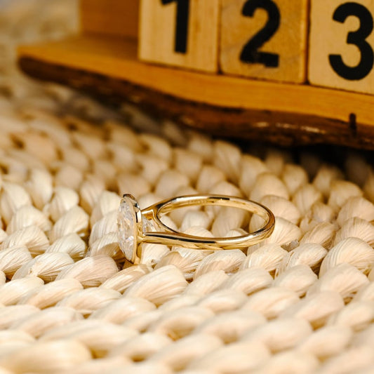 Marquise Cut Cluster Styled Lab Grown Diamond Engagement Ring