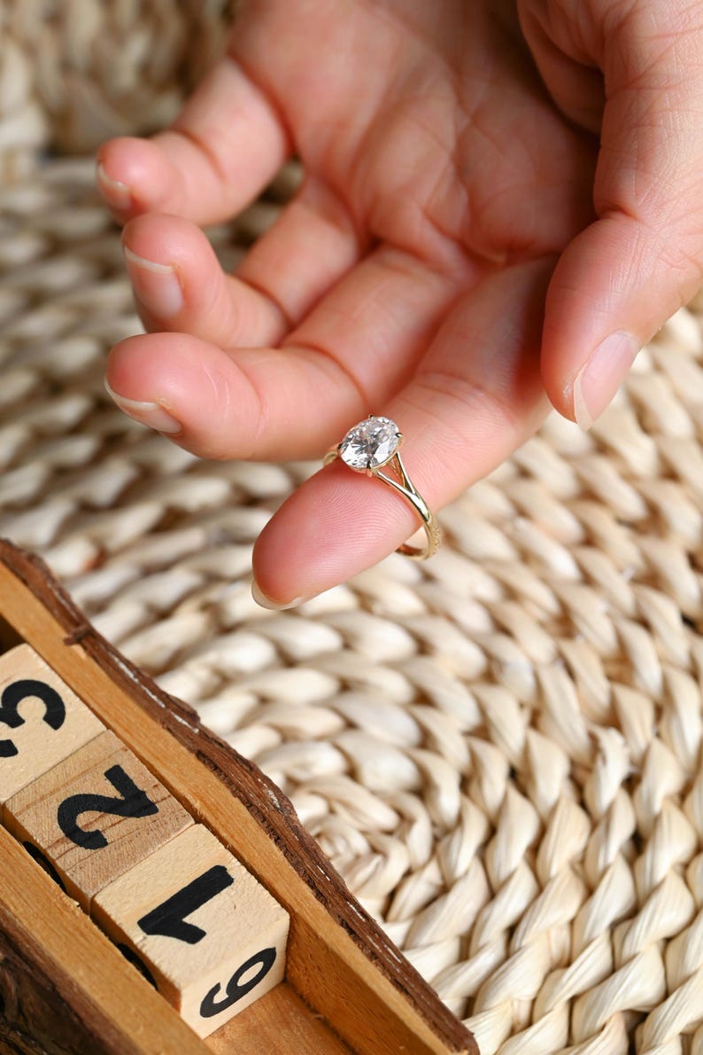 Marquise Cut Cluster Styled Lab Grown Diamond Engagement Ring