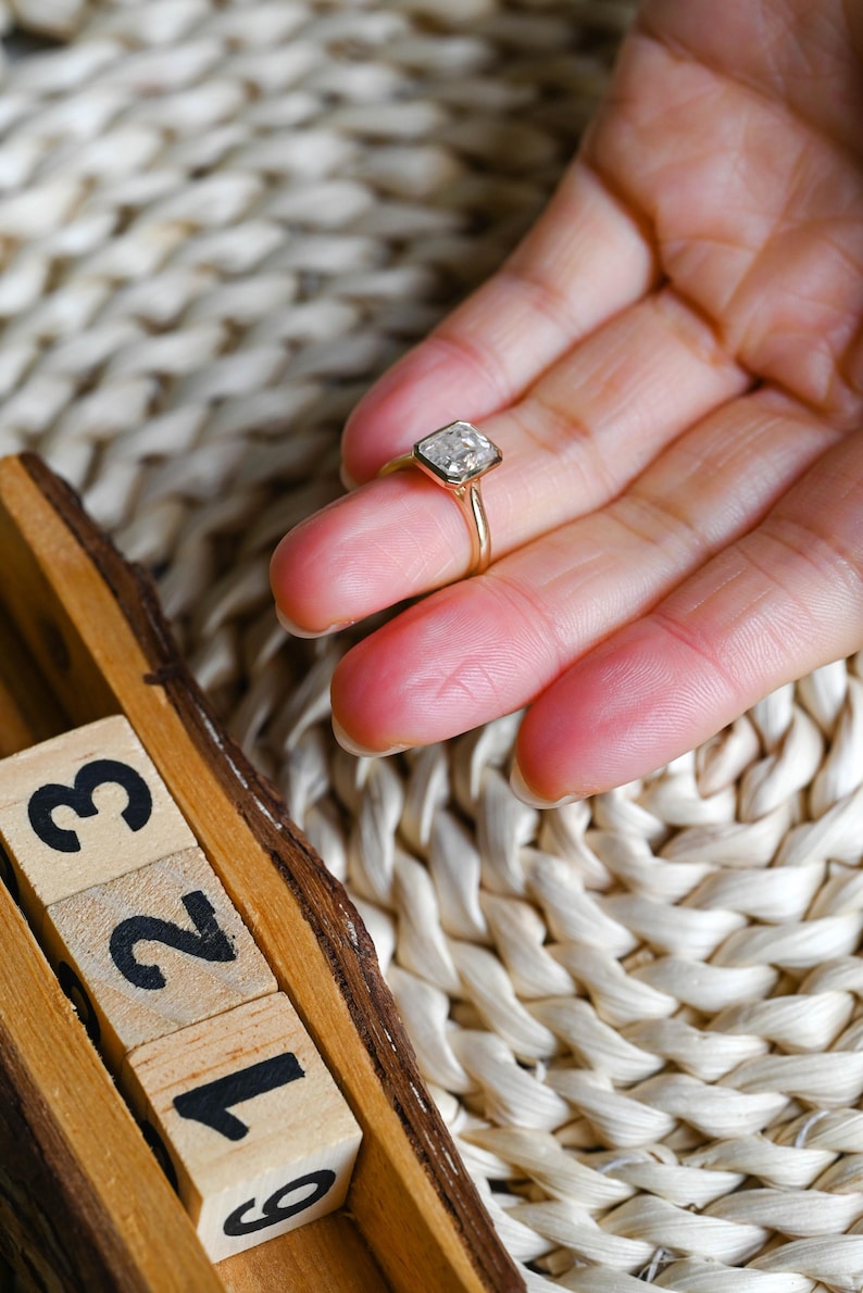 Marquise Cut Cluster Styled Lab Grown Diamond Engagement Ring