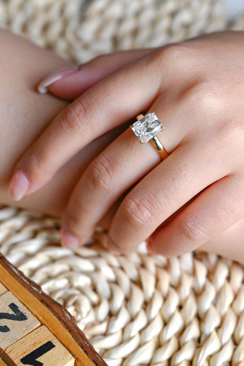 Marquise Cut Cluster Styled Lab Grown Diamond Engagement Ring