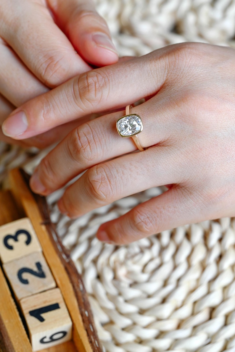 Marquise Cut Cluster Styled Lab Grown Diamond Engagement Ring