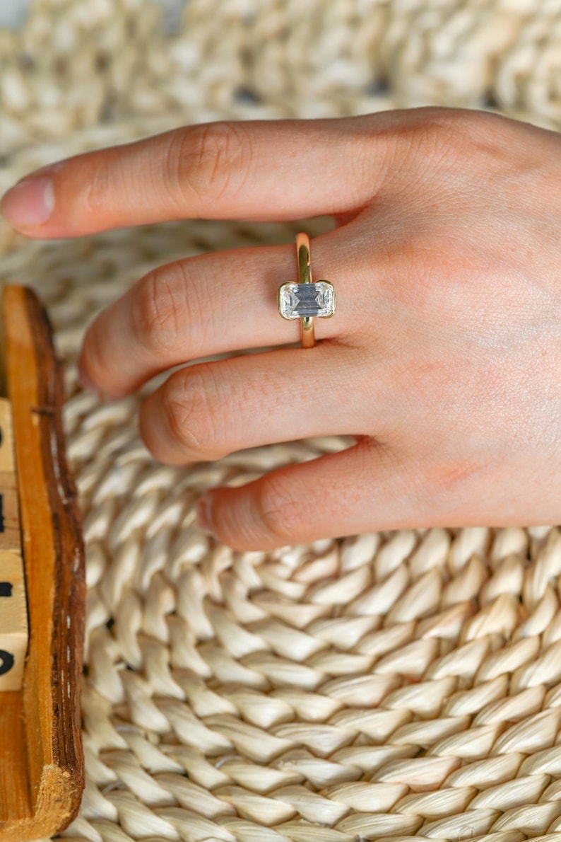 Marquise Cut Cluster Styled Lab Grown Diamond Engagement Ring