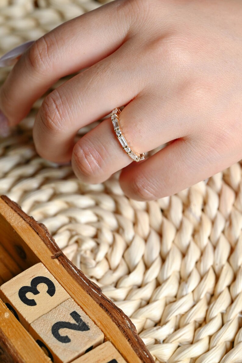 Marquise Cut Cluster Styled Lab Grown Wedding Band
