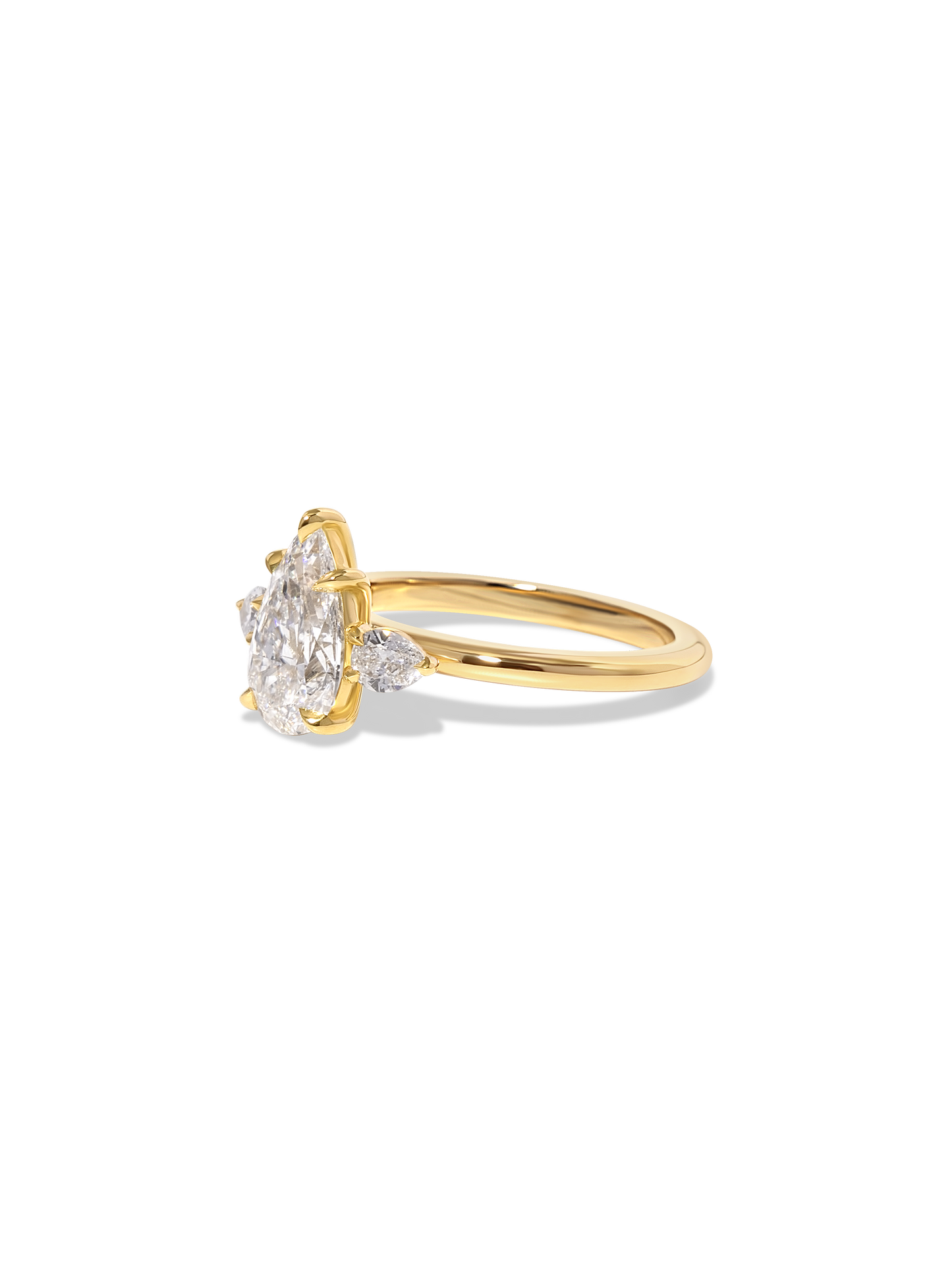 2 CT Round Three Stones Lab Grown Diamond Engagement Ring