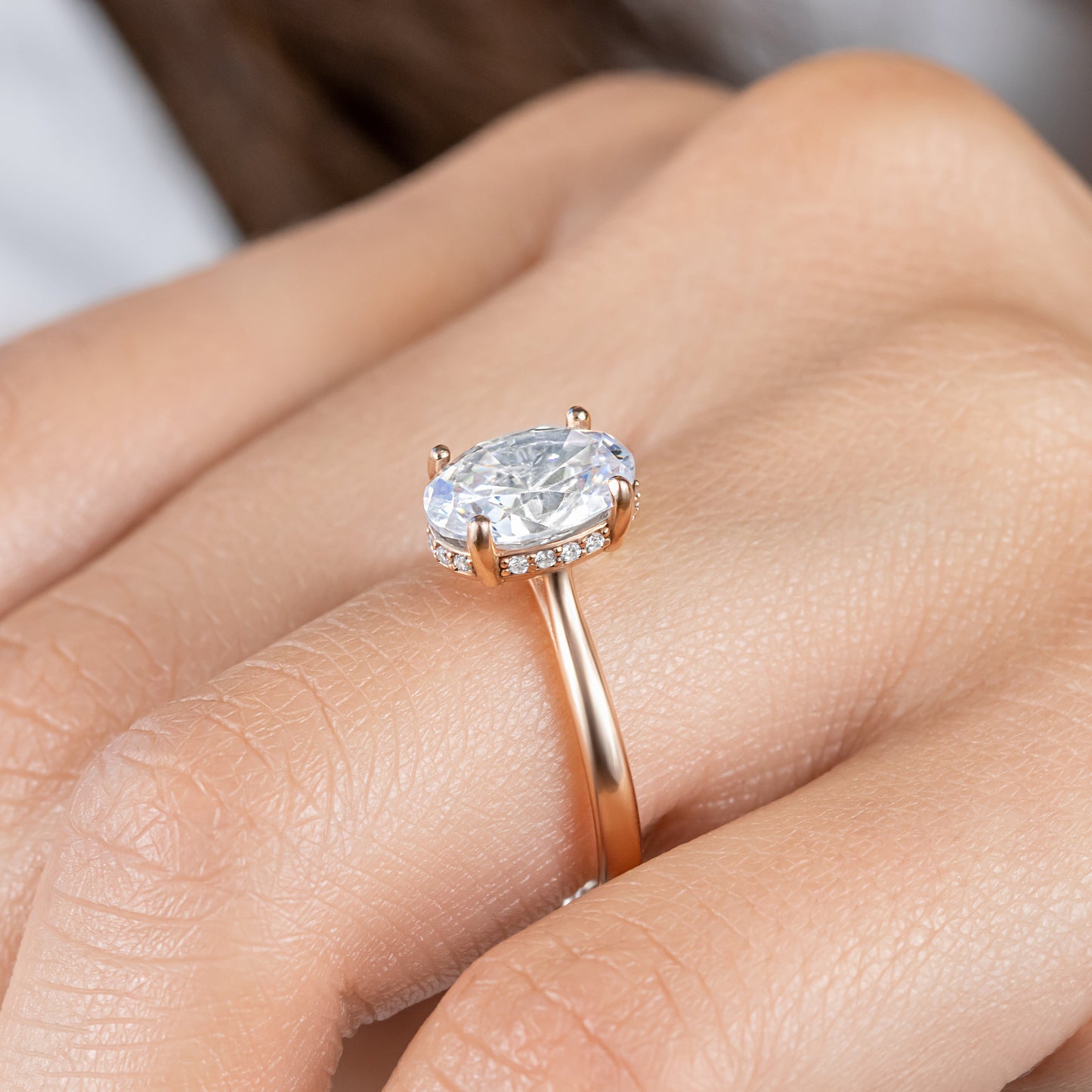 2 CT Round Three Stones Lab Grown Diamond Engagement Ring