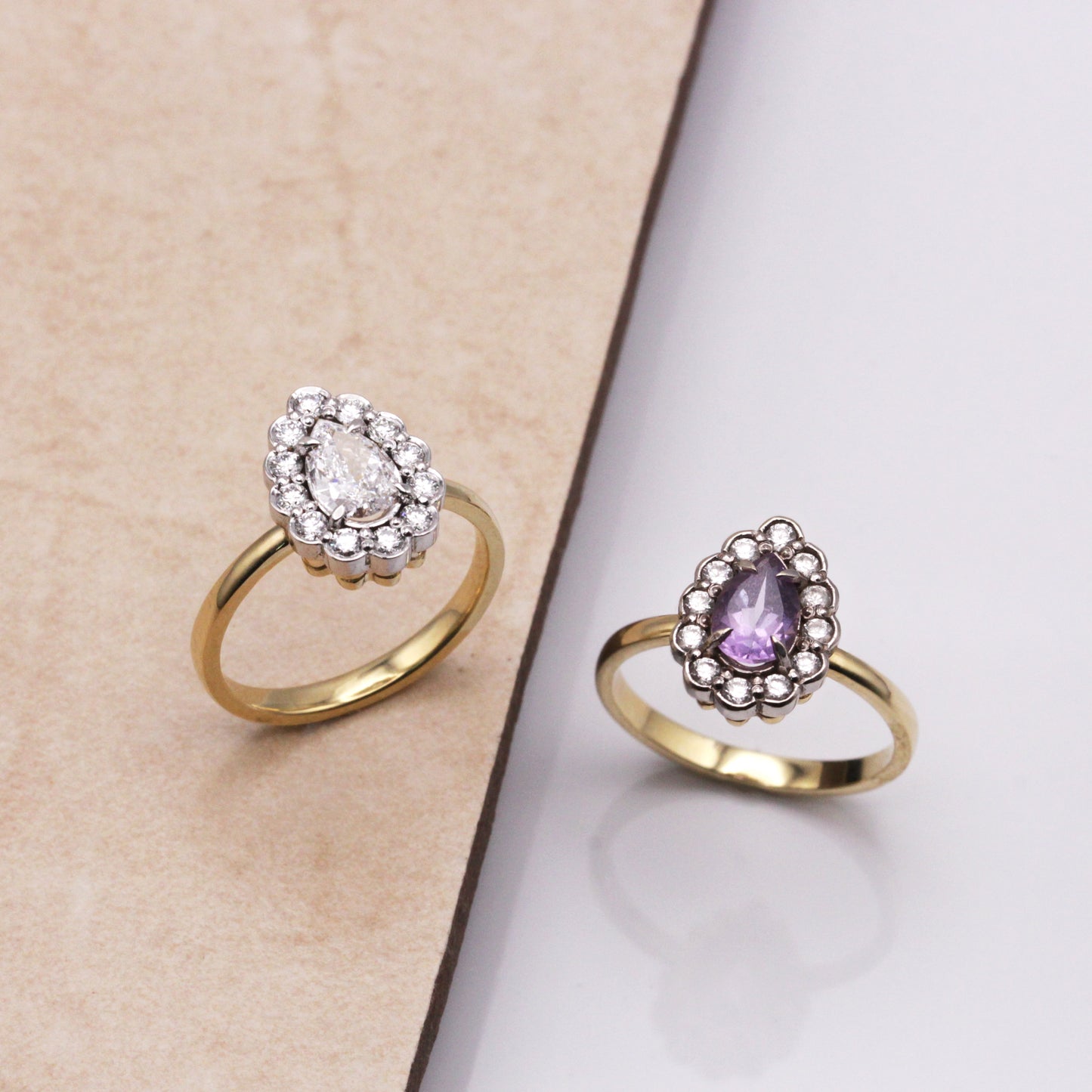 2 CT Round Three Stones Lab Grown Diamond Engagement Ring