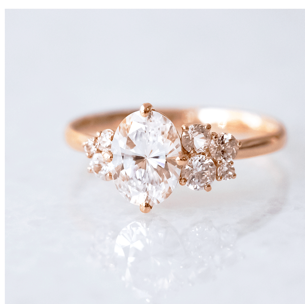 2 CT Round Three Stones Lab Grown Diamond Engagement Ring