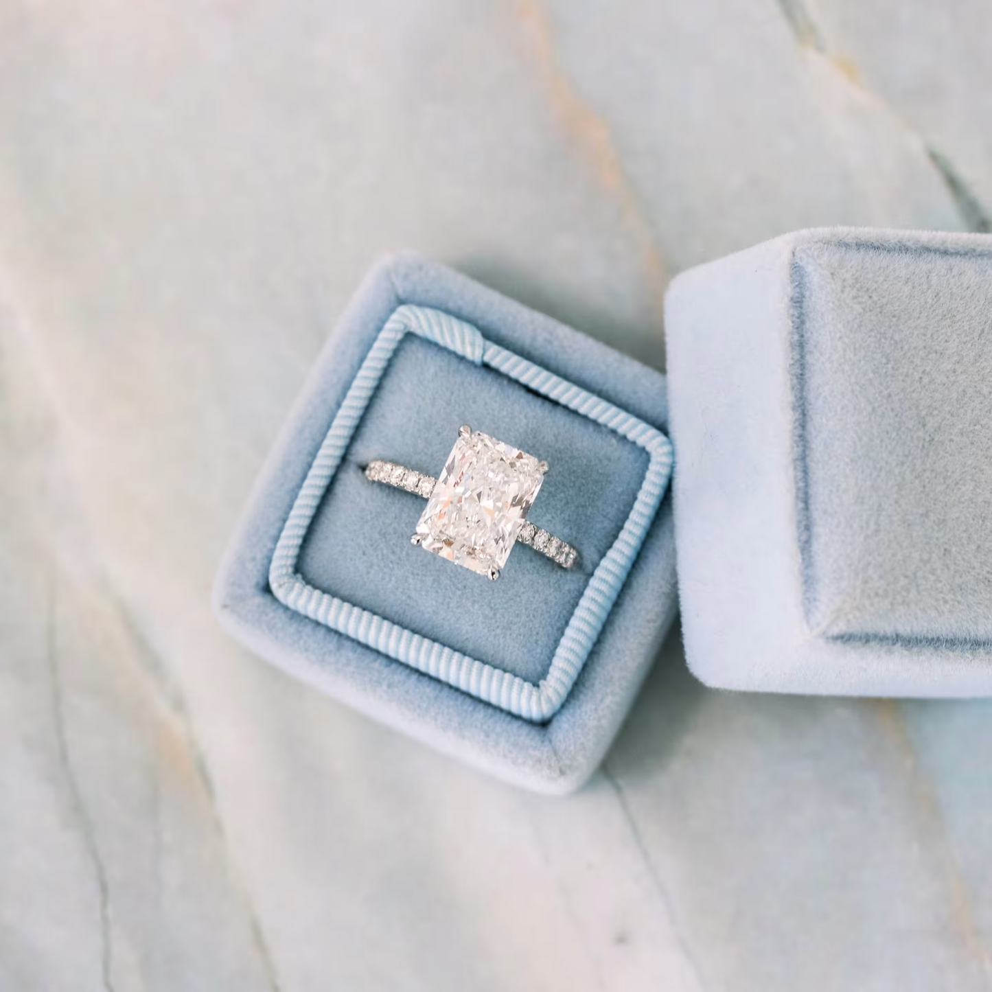 Marquise Cut Cluster Styled Lab Grown Diamond Engagement Ring