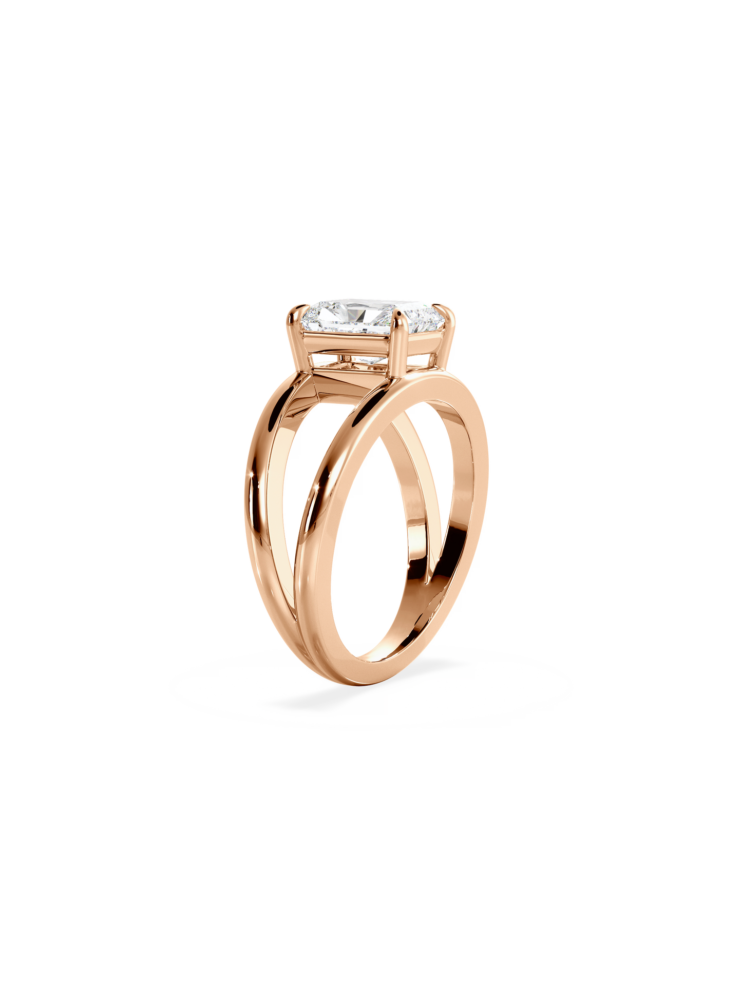 2 CT Round Three Stones Lab Grown Diamond Engagement Ring