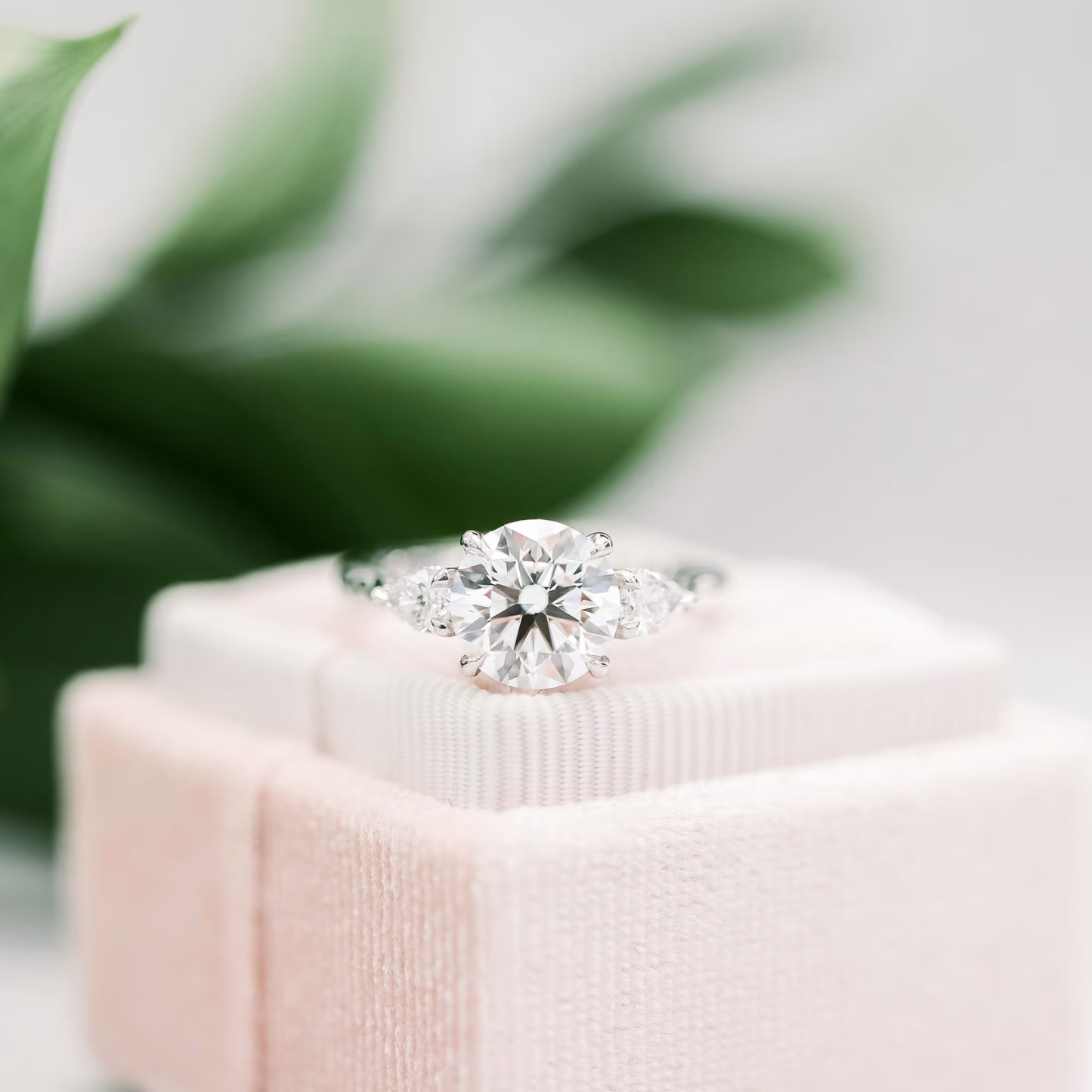 Marquise Cut Cluster Styled Lab Grown Diamond Engagement Ring