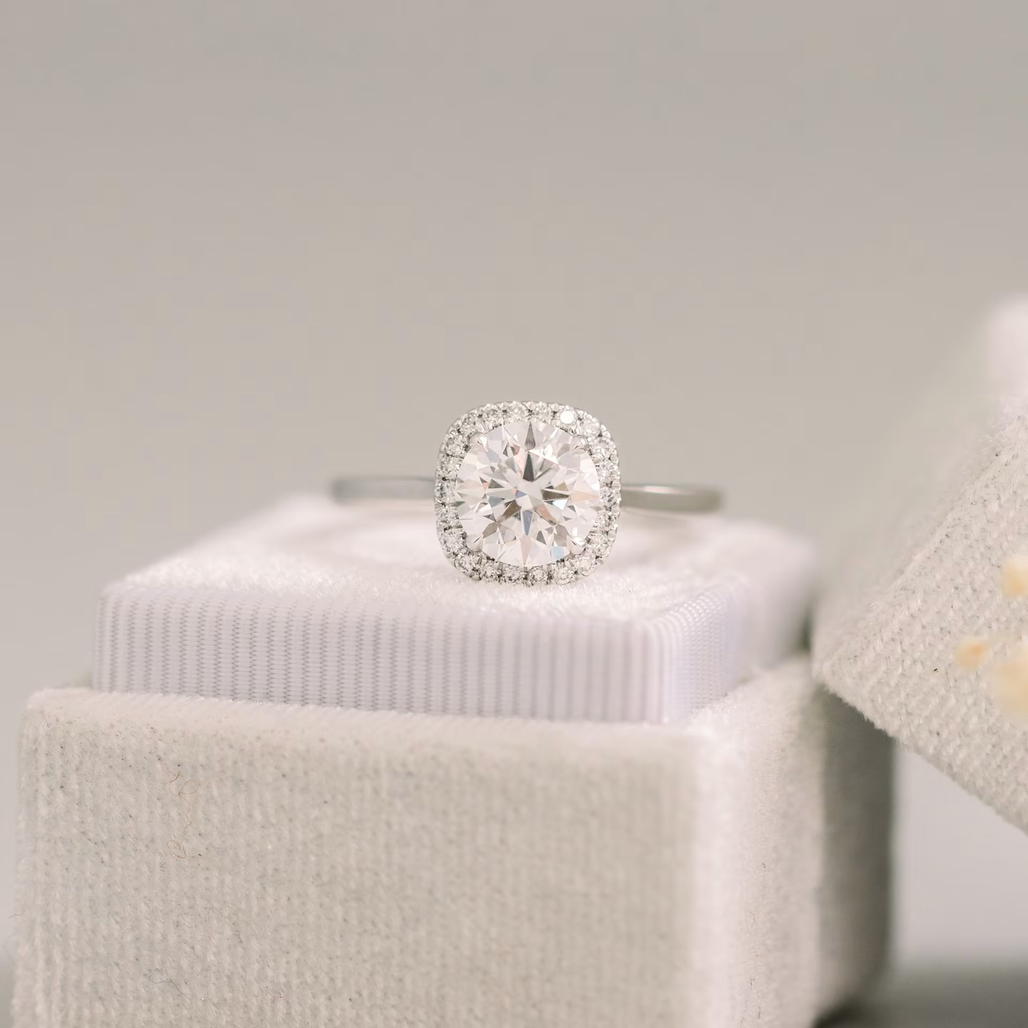 Marquise Cut Cluster Styled Lab Grown Diamond Engagement Ring