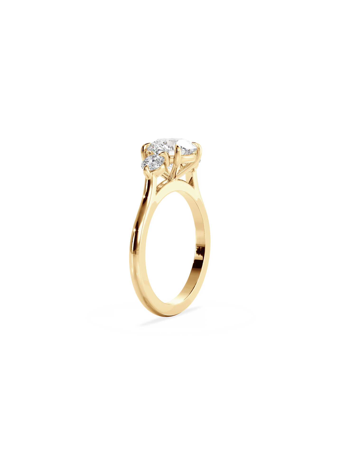 2 CT Round Three Stones Lab Grown Diamond Engagement Ring