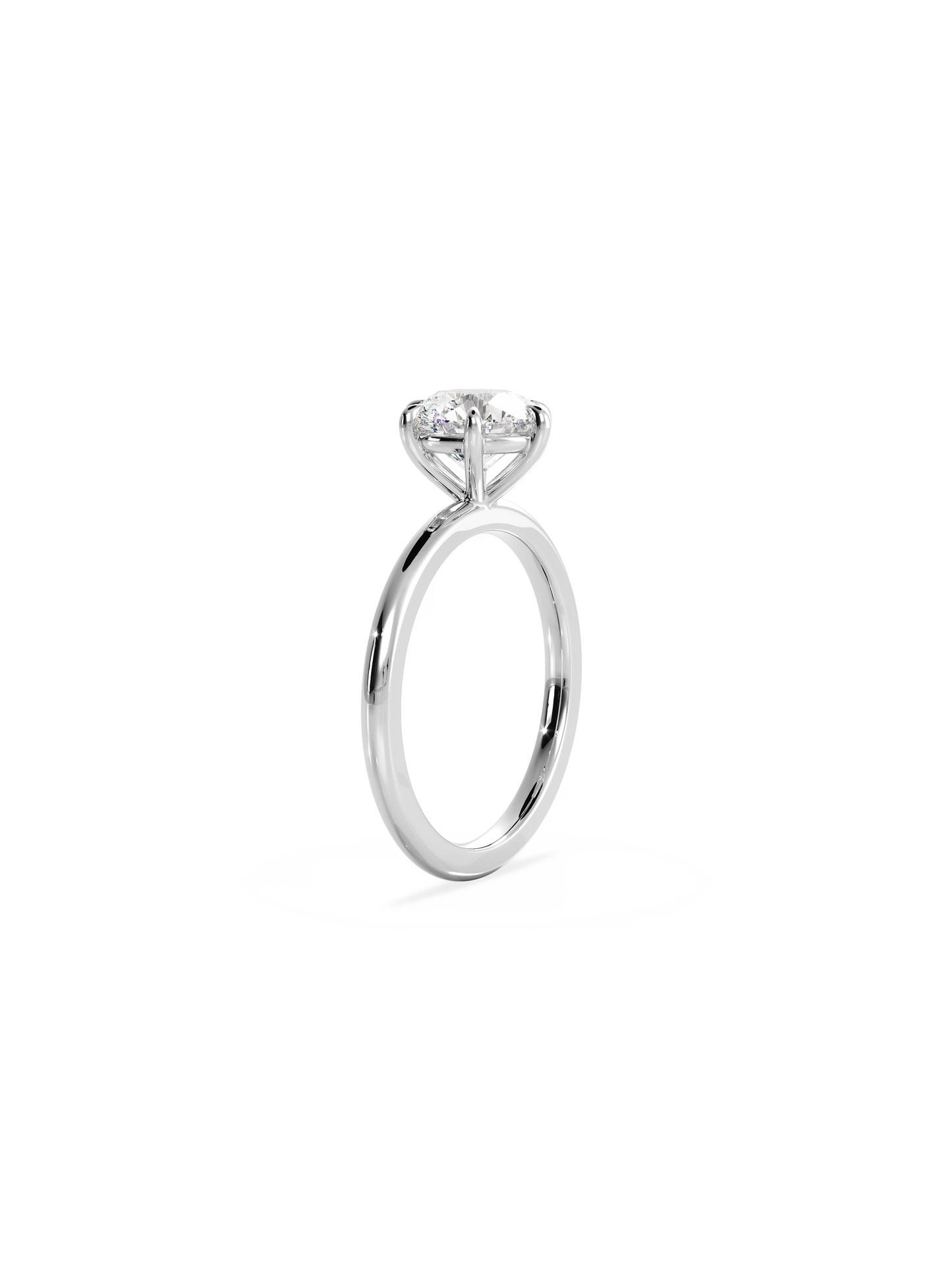 2 CT Round Three Stones Lab Grown Diamond Engagement Ring